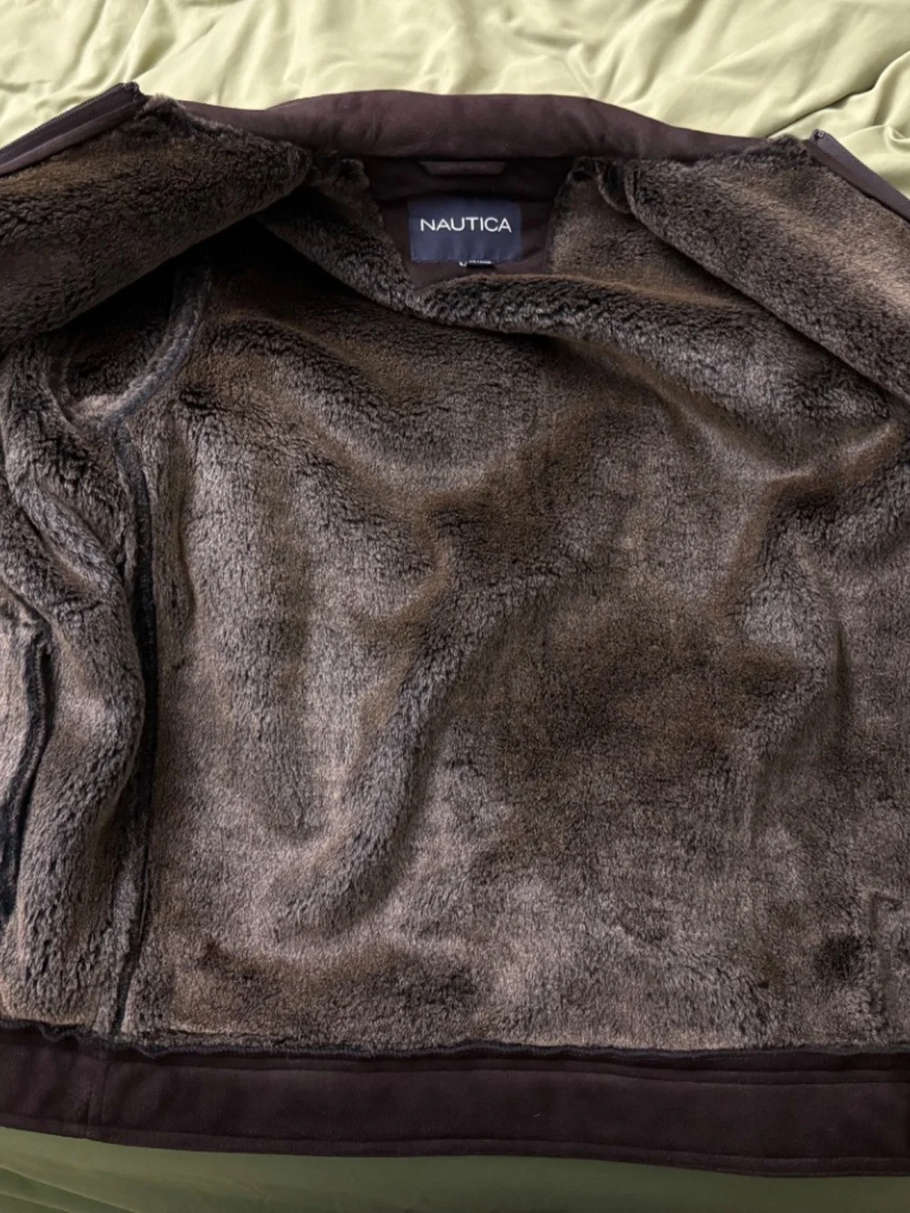 Nautica faux fur suede jacket